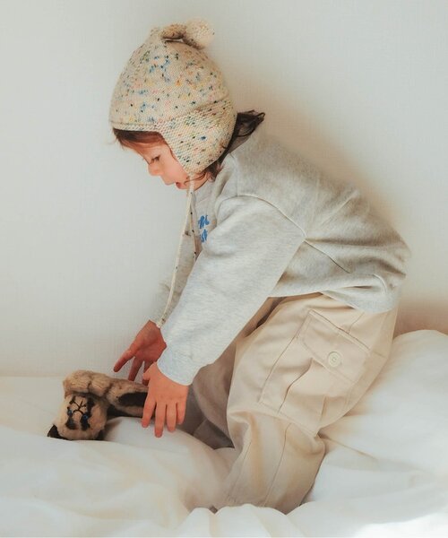 p.premier（ピードットプルミエ）の「【ジュニア対応】ゆったりカーゴパンツ（カーゴパンツ・キッズ・チャコール/アイボリー・80/90/100/110/120/130/140）」の17枚目の写真