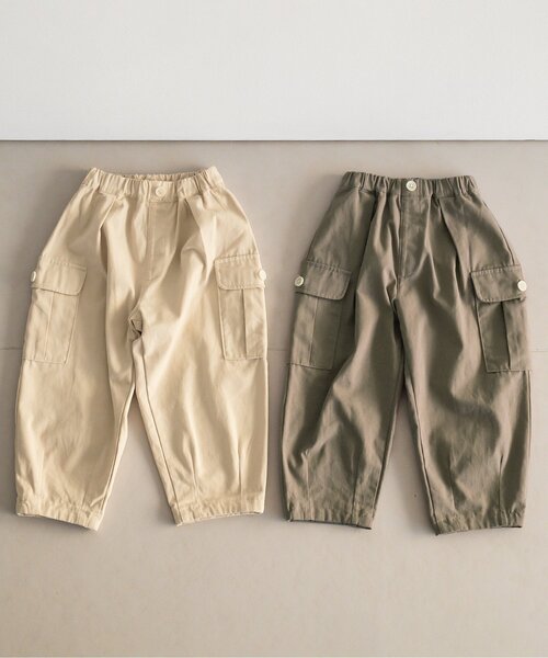 p.premier（ピードットプルミエ）の「【ジュニア対応】ゆったりカーゴパンツ（カーゴパンツ・キッズ・チャコール/アイボリー・80/90/100/110/120/130/140）」の19枚目の写真