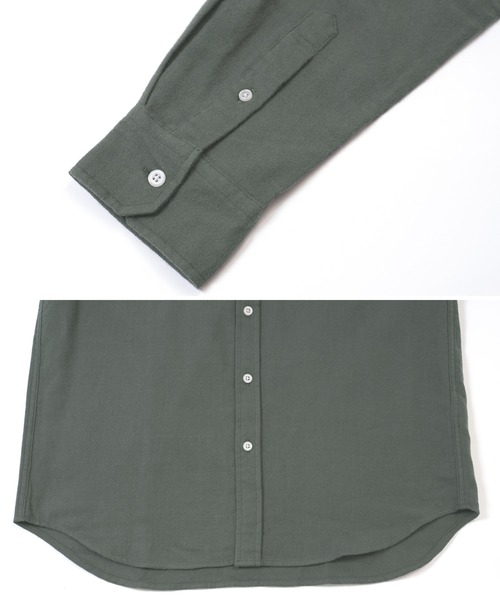 jiggys shop（ジギーズショップ）の「無地レギュラーカラー長袖フランネルシャツ（シャツ/ブラウス・メンズ・ホワイト/ネイビー/ブラック/カーキ/グレー系その他/グレー・SMALL/MEDIUM/LARGE/X-LARGE）」の16枚目の写真