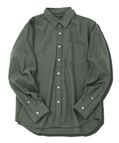 jiggys shop（ジギーズショップ）の「無地レギュラーカラー長袖フランネルシャツ（シャツ/ブラウス・メンズ・ホワイト/ネイビー/ブラック/カーキ/グレー系その他/グレー・SMALL/MEDIUM/LARGE/X-LARGE）」の10枚目の写真