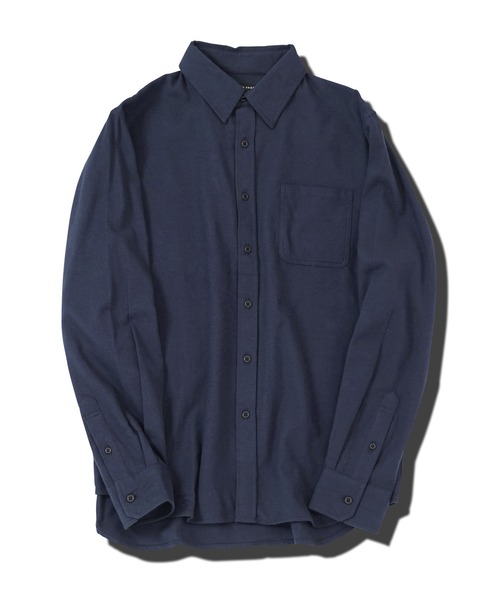 jiggys shop（ジギーズショップ）の「無地レギュラーカラー長袖フランネルシャツ（シャツ/ブラウス・メンズ・ホワイト/ネイビー/ブラック/カーキ/グレー系その他/グレー・SMALL/MEDIUM/LARGE/X-LARGE）」の13枚目の写真