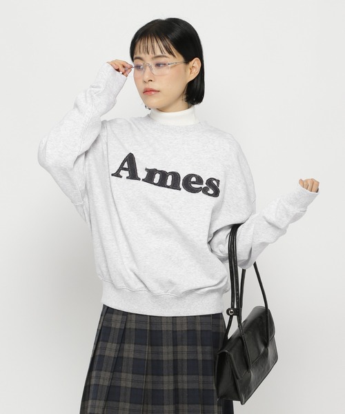 【セール】【UNISEX】AMES WORLDWIDE／デニムロゴプルオーバー（ウラケ）（スウェット）｜AMESWORLDWIDE（アメスワールドワイド） 8,129円