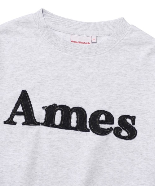 AMESWORLDWIDE(アメスワールドワイド)の「【UNISEX】AMES WORLDWIDE/デニムロゴプルオーバー(ウラケ)(スウェット・レディース・ライトグレー/ブラック・SMALL/MEDIUM/LARGE)」の6枚目の写真