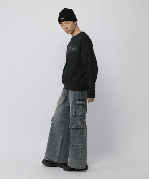 AMESWORLDWIDE(アメスワールドワイド)の「【UNISEX】AMES WORLDWIDE/デニムロゴプルオーバー(ウラケ)(スウェット・レディース・ライトグレー/ブラック・SMALL/MEDIUM/LARGE)」の17枚目の写真