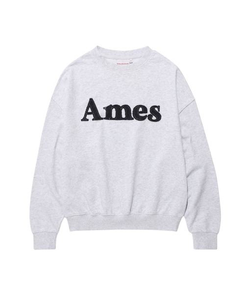AMESWORLDWIDE(アメスワールドワイド)の「【UNISEX】AMES WORLDWIDE/デニムロゴプルオーバー(ウラケ)(スウェット・レディース・ライトグレー/ブラック・SMALL/MEDIUM/LARGE)」の13枚目の写真