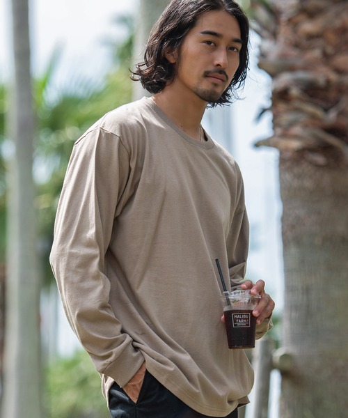 JEMORGAN(ジェーイーモーガン)の「『JEMORGAN LONG JOHNS/ジェーイーモーガンロングジョーンズ』天竺クルーネック長袖Tシャツ【+】(Tシャツ/カットソー・メンズ・杢グレー/ブラック/ブラウン系1/ネイビー/オフホワイト・L/XL/M)」の4枚目の写真