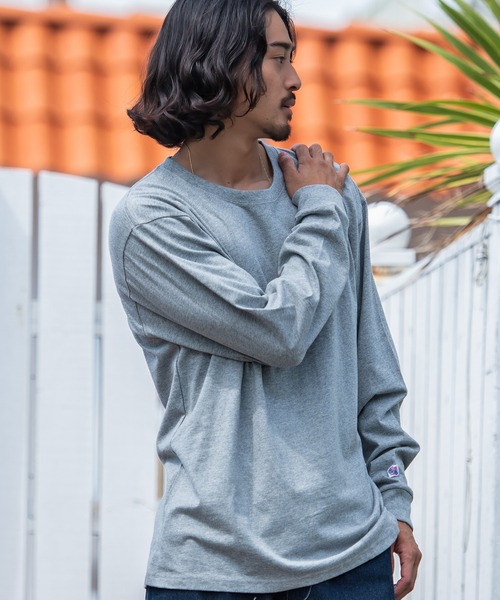 JEMORGAN(ジェーイーモーガン)の「『JEMORGAN LONG JOHNS/ジェーイーモーガンロングジョーンズ』天竺クルーネック長袖Tシャツ【+】(Tシャツ/カットソー・メンズ・杢グレー/ブラック/ブラウン系1/ネイビー/オフホワイト・L/XL/M)」の3枚目の写真