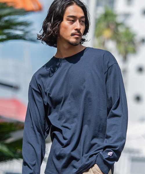 JEMORGAN(ジェーイーモーガン)の「『JEMORGAN LONG JOHNS/ジェーイーモーガンロングジョーンズ』天竺クルーネック長袖Tシャツ【+】(Tシャツ/カットソー・メンズ・杢グレー/ブラック/ブラウン系1/ネイビー/オフホワイト・L/XL/M)」の5枚目の写真