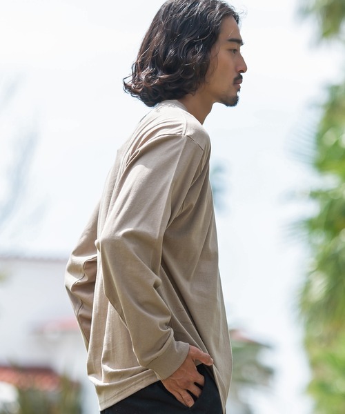 JEMORGAN(ジェーイーモーガン)の「『JEMORGAN LONG JOHNS/ジェーイーモーガンロングジョーンズ』天竺クルーネック長袖Tシャツ【+】(Tシャツ/カットソー・メンズ・杢グレー/ブラック/ブラウン系1/ネイビー/オフホワイト・L/XL/M)」の15枚目の写真