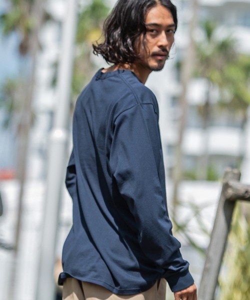 JEMORGAN(ジェーイーモーガン)の「『JEMORGAN LONG JOHNS/ジェーイーモーガンロングジョーンズ』天竺クルーネック長袖Tシャツ【+】(Tシャツ/カットソー・メンズ・杢グレー/ブラック/ブラウン系1/ネイビー/オフホワイト・L/XL/M)」の19枚目の写真