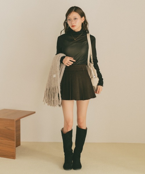 VANNIE U(ヴァニーユー)の「コード刺繍シアートップス/前後2WAY(Tシャツ/カットソー・レディース・チャコールグレー/アイボリー/ブラック・FREE)」の19枚目の写真