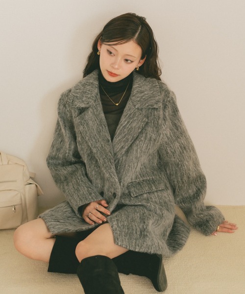 VANNIE U(ヴァニーユー)の「コード刺繍シアートップス/前後2WAY(Tシャツ/カットソー・レディース・チャコールグレー/アイボリー/ブラック・FREE)」の20枚目の写真