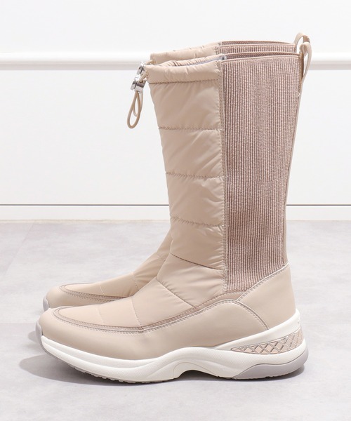 +diana（プラスダイアナ）の「【レイン対応】ミモレ丈スノーブーツ（レインシューズ・レディース・ベージュ/ブラック・S/M/L/XL）」の22枚目の写真