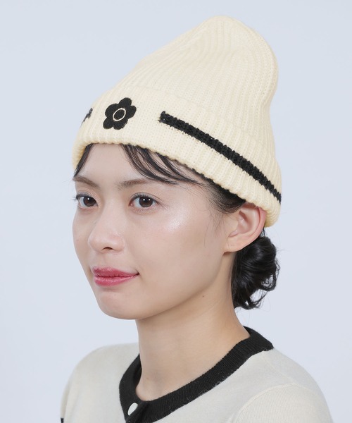 MARY QUANT（マリークワント）の「デイジーエンブロニット キャップ