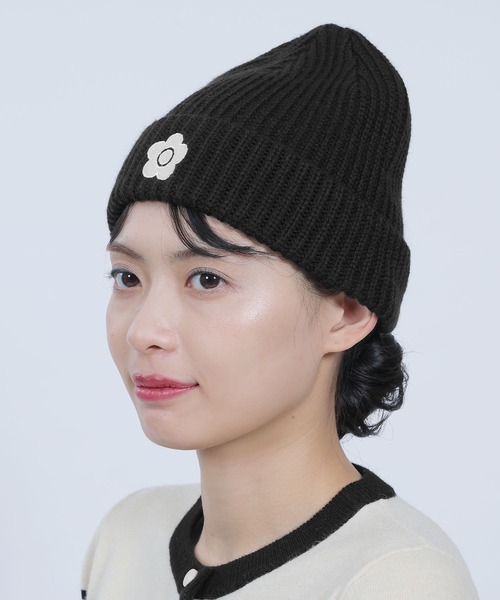 MARY QUANT（マリークワント）の「デイジーエンブロニット キャップ