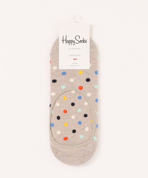 Happy Socks（ハッピーソックス）の「【HAPPY SOCKS】ドットデザインローソックス（ソックス/靴下・メンズ・ホワイト/グレー・MEDIUM）」の2枚目の写真