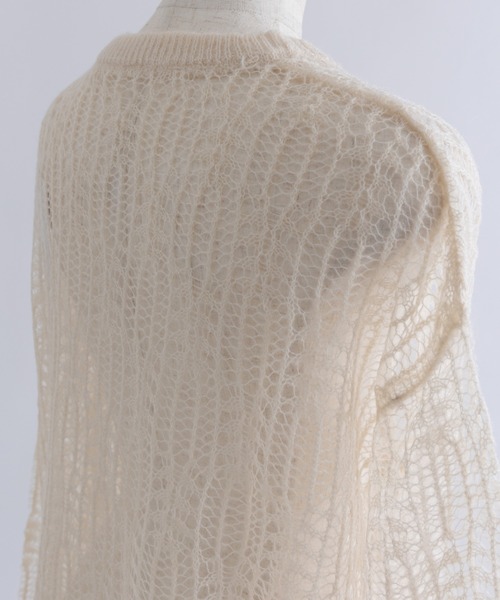 EN NEUME（エンノイム）の「Mohair Blend Sheer Knit Tunic（ニット/セーター・レディース・レッド/アイボリー/ブルー・FREE）」の18枚目の写真