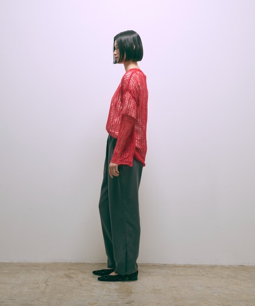 EN NEUME（エンノイム）の「Mohair Blend Sheer Knit Tunic（ニット/セーター・レディース・レッド/アイボリー/ブルー・FREE）」の15枚目の写真