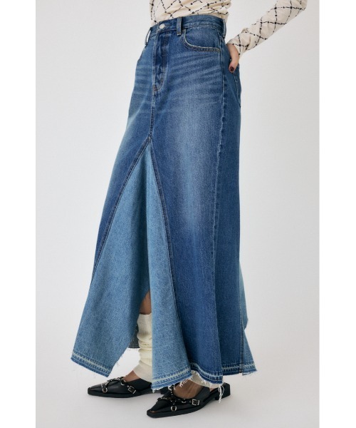 MOUSSY（マウジー）の「REMAKE DENIM マーメイドスカート（デニムスカート・レディース・ブラック/ブルー・1/2/0）」の8枚目の写真