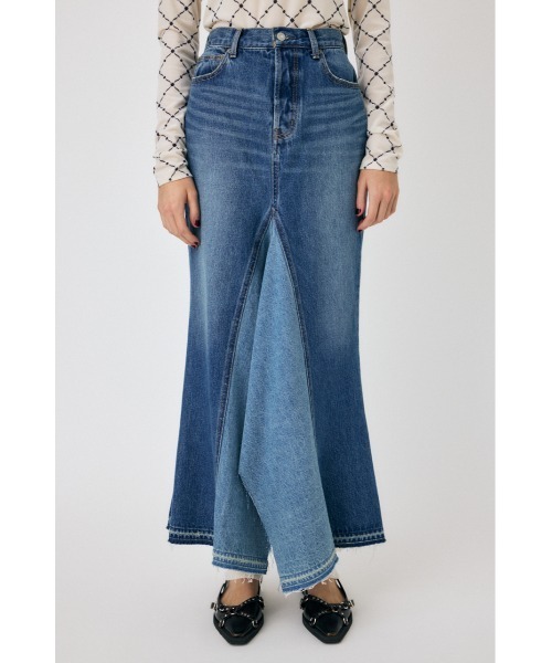 MOUSSY（マウジー）の「REMAKE DENIM マーメイドスカート（デニムスカート・レディース・ブラック/ブルー・1/2/0）」の9枚目の写真
