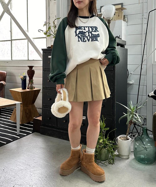 apres jour mignon（アプレジュールミニョン）の「リンガー配色スウェット【ZOZOTOWN限定アイテム】（スウェット・レディース・ネイビー/アイボリー/ナチュラル・フリー/X-LARGE）」の8枚目の写真