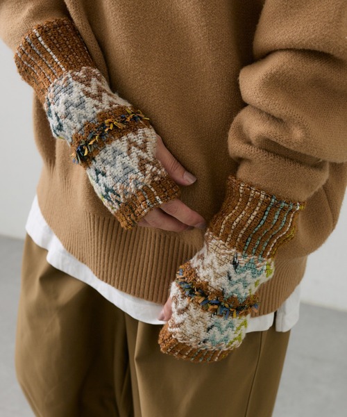 【セール】【P.CORNILLON（ピーコルニオン)】ミックス柄ハンドウォーマー（その他雑貨）｜ear PAPILLONNER（イアパピヨネ）