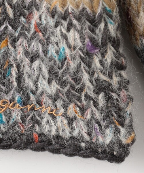 GANNI（ガニー）の「GANNI/ガニー CHUNKY MARLED HANDKNIT CARDIGAN / K2312 / ハンドニットクロップカーディガン（カーディガン/ボレロ・レディース・その他9・SMALL）」の5枚目の写真