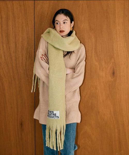 THEATRE PRODUCTS（シアタープロダクツ）の「BROWNネームマフラー（マフラー・レディース・グレー/ブルー/アイボリー/ブラック/グリーン・FREE）」の20枚目の写真