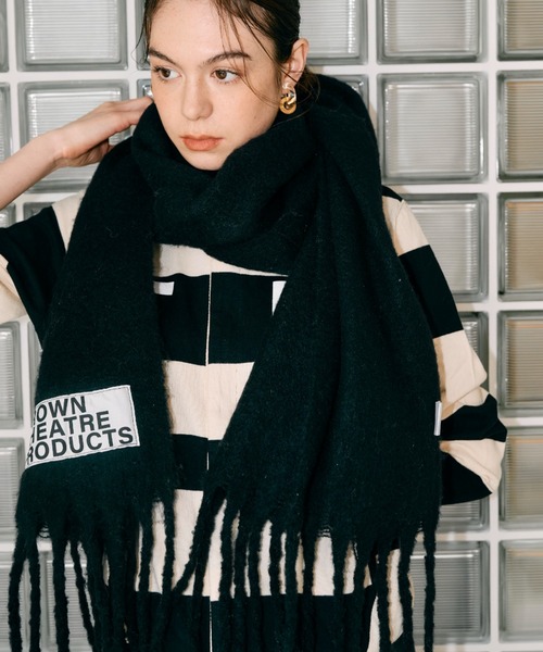 THEATRE PRODUCTS（シアタープロダクツ）の「BROWNネームマフラー（マフラー・レディース・グレー/ブルー/アイボリー/ブラック/グリーン・FREE）」の22枚目の写真