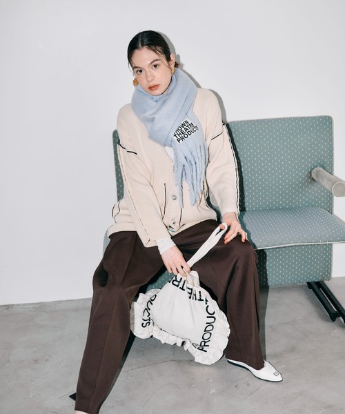 THEATRE PRODUCTS（シアタープロダクツ）の「BROWNネームマフラー（マフラー・レディース・グレー/ブルー/アイボリー/ブラック/グリーン・FREE）」の16枚目の写真