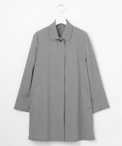 セール】【洗える】Lightストレッチギンガム シングル トレンチコート