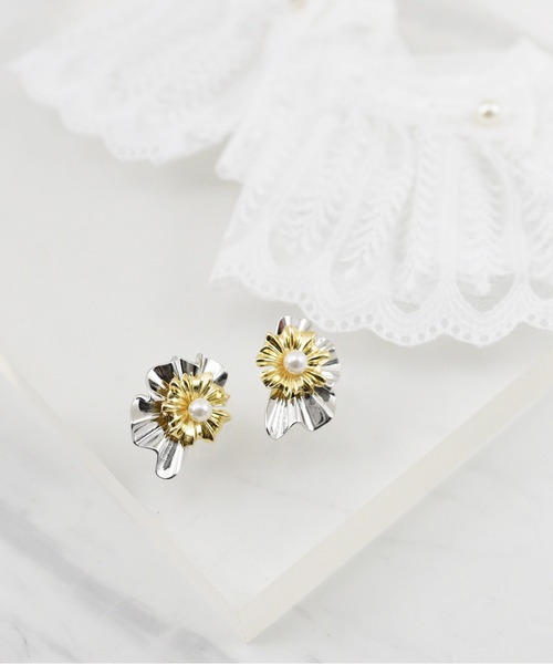 styiro(スタイロ)の「ニッケルフリー4wayメタルカスタムパールピアス(ピアス(両耳用)・レディース・ゴールド系その他・FREE)」の4枚目の写真