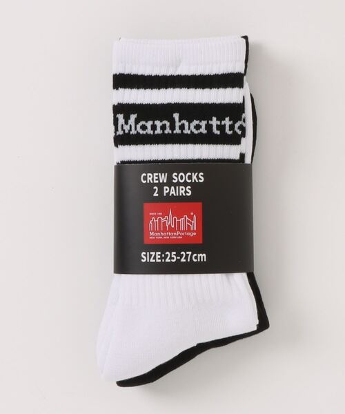 Manhattan Portage(マンハッタンポーテージ)の「Crew Line Socks 2P Set(ソックス/靴下・メンズ・ブラック×ホワイト/ホワイト×ホワイト/ブラック×ブラック・MEDIUM/SMALL)」の10枚目の写真