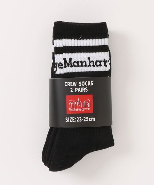 Manhattan Portage(マンハッタンポーテージ)の「Crew Line Socks 2P Set(ソックス/靴下・メンズ・ブラック×ホワイト/ホワイト×ホワイト/ブラック×ブラック・MEDIUM/SMALL)」の11枚目の写真
