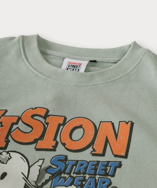 VISION STREET WEAR(ヴィジョンストリートウェア)の「【0】【VISION STREET WEAR/ヴィジョンストリートウェア】ゴーストデザイン スケボーイラスト/チェーン刺繍&バックプリント スウェット プルオーバー ビッグシルエット(スウェット・メンズ・ライトブルー/ブラック/ライトグレー/ピンク/オフホワイト/ブラック系その他/アッシュグレー/アイボリー・M/L/XL)」の22枚目の写真