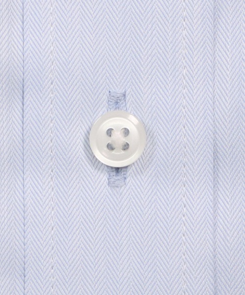 TOKYO SHIRTS（トウキョウシャツ）の「透け防止 形態安定ノーアイロン ボタンダウン 長袖ビジネスワイシャツ（ビジネスシャツ・メンズ・サックスブルー・首回り39cm-裄丈80cm/首回り39cm-裄丈84cm/首回り41cm-裄丈82cm/首回り41cm-裄丈86cm/首回り43cm-裄丈86cm/首回り37cm-裄丈80cm/首回り42cm-裄丈82cm/首回り42cm-裄丈86cm/首回り43cm-裄丈82cm）」の3枚目の写真