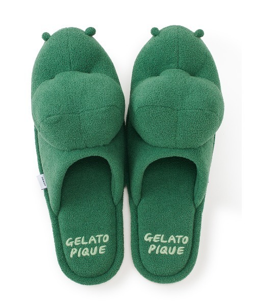 gelato pique（ジェラートピケ）の「【HOMME】エアモコダイナソールームシューズ（ルームシューズ/スリッパ・メンズ・グリーン・FREE）」の3枚目の写真