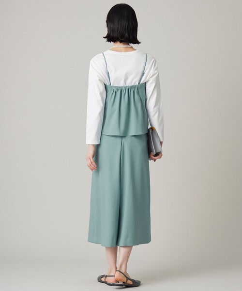 自由区（ジユウク）の「リネンライクシンセティックキュロット パンツ（その他パンツ・レディース・グレー系/ライトイエロー系/サックスブルー系・32）」の9枚目の写真