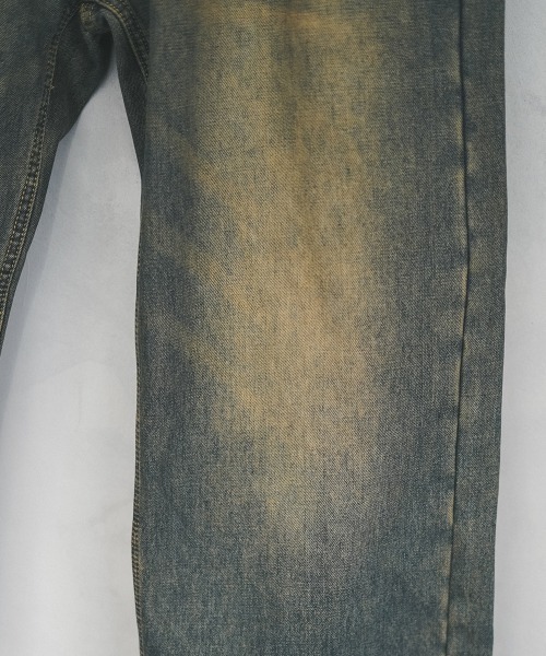 Shoowtime(ショウタイム)の「Fleece lining vintage wash wide denim pants / 裏フリースビンテージウォッシュワイドデニムパンツ(デニムパンツ・メンズ・ブルー/ネイビー系/ライトブルー/ブラック系・MEDIUM/LARGE/X-LARGE)」の20枚目の写真