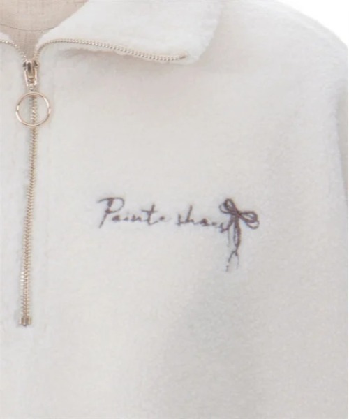 axes femme(アクシーズファム)の「ハーフジップ刺繍ボアプルオーバー(Tシャツ/カットソー・レディース・キナリ/ブラック/ベージュ・FREE)」の14枚目の写真