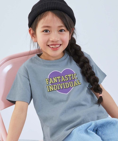 devirock(デビロック)の「綿100% デビラボ ガールズ プリント半袖Tシャツ(Tシャツ/カットソー・キッズ・グレー系1/パープル系1/パープル系3/ホワイト系1/ホワイト系2/ブラック系2/ブルー系2/パープル系2/グリーン系1/ピンク系3/ブルー系1/ピンク系2/ピンク系1/ブラック系1・150cm/140cm/110cm/100cm/90cm/160cm/130cm/120cm)」の8枚目の写真