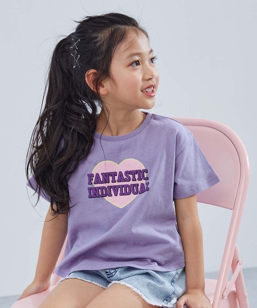 devirock(デビロック)の「綿100% デビラボ ガールズ プリント半袖Tシャツ(Tシャツ/カットソー・キッズ・グレー系1/パープル系1/パープル系3/ホワイト系1/ホワイト系2/ブラック系2/ブルー系2/パープル系2/グリーン系1/ピンク系3/ブルー系1/ピンク系2/ピンク系1/ブラック系1・150cm/140cm/110cm/100cm/90cm/160cm/130cm/120cm)」の11枚目の写真