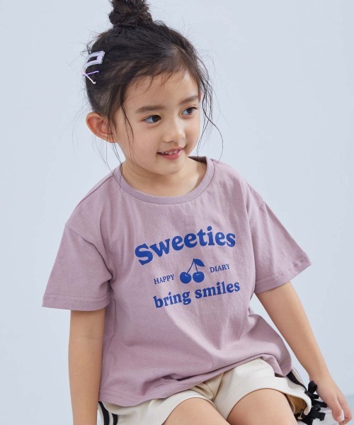 devirock(デビロック)の「綿100% デビラボ ガールズ プリント半袖Tシャツ(Tシャツ/カットソー・キッズ・グレー系1/パープル系1/パープル系3/ホワイト系1/ホワイト系2/ブラック系2/ブルー系2/パープル系2/グリーン系1/ピンク系3/ブルー系1/ピンク系2/ピンク系1/ブラック系1・150cm/140cm/110cm/100cm/90cm/160cm/130cm/120cm)」の13枚目の写真