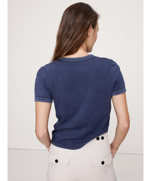Banana Republic(バナナリパブリック)の「ライトウェイト コットン クルーネックTシャツ(Tシャツ/カットソー・レディース・イエロー系その他/ブラック/ホワイト/マルチ/ブルー/オフホワイト/ライトブラック/ネイビー・S/L/M/XS)」の15枚目の写真
