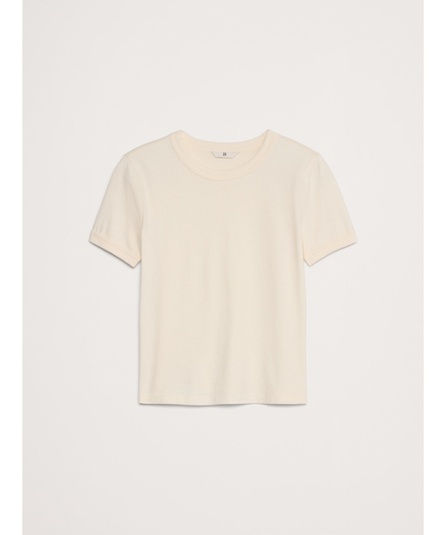 Banana Republic(バナナリパブリック)の「ライトウェイト コットン クルーネックTシャツ(Tシャツ/カットソー・レディース・イエロー系その他/ブラック/ホワイト/マルチ/ブルー/オフホワイト/ライトブラック/ネイビー・S/L/M/XS)」の19枚目の写真