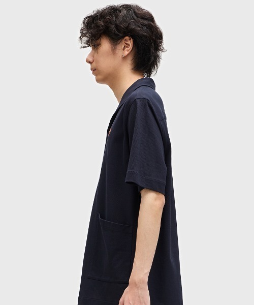 FRED PERRY（フレッドペリー）の「Mesh Button Through Shirt／メッシュボタンスルーシャツ（シャツ/ブラウス・メンズ・ネイビー/ブラック・M/L）」の13枚目の写真