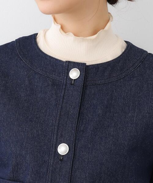 LAURA ASHLEY（ローラアシュレイ）の「【洗える/コットン100%/ポケット付き】ノーカラーデニムジャケット（デニムジャケット・レディース・ネイビー・40/38）」の9枚目の写真