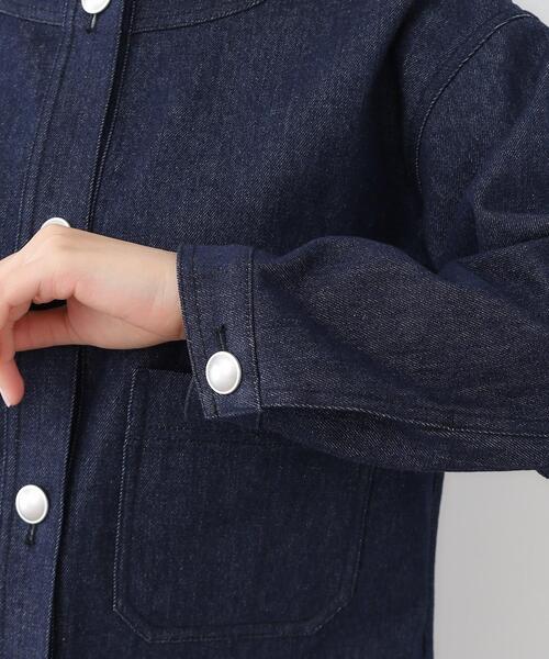 LAURA ASHLEY（ローラアシュレイ）の「【洗える/コットン100%/ポケット付き】ノーカラーデニムジャケット（デニムジャケット・レディース・ネイビー・40/38）」の12枚目の写真
