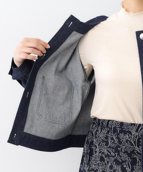 LAURA ASHLEY（ローラアシュレイ）の「【洗える/コットン100%/ポケット付き】ノーカラーデニムジャケット（デニムジャケット・レディース・ネイビー・40/38）」の14枚目の写真