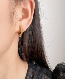 blackdia ocean 変形フープメタルピアス / イヤリング